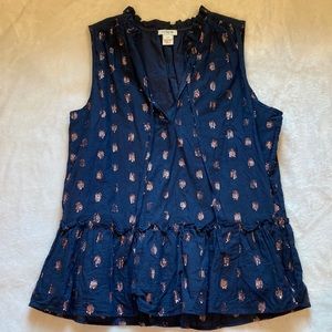 NWOT J.Crew navy top